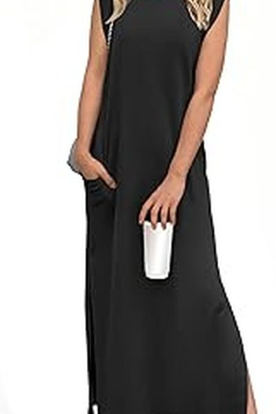 Phaedra Park’s Black V Neck Maxi Dress