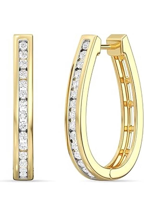 Kyle Richards’ Gold Diamond Hoop Earrings