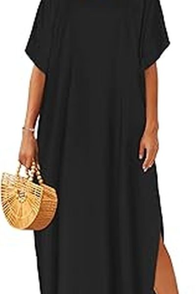 Tamra Judge’s Black Caftan Maxi Dress