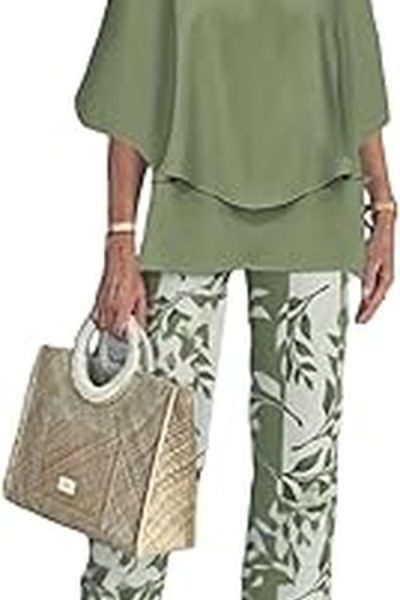 Kyle Richards’ Green Floral Pants and Yellow Top