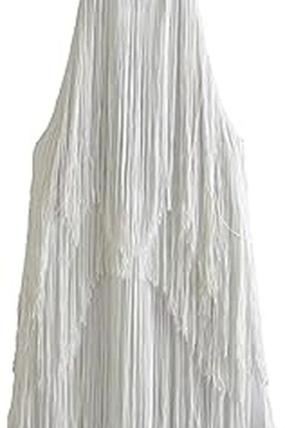 Rachel Zoe’s White Asymmetric Feather Dress