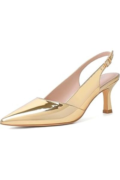 The Real Housewives of New York City: Season 15 Reunion Erin’s Gold Slingback Pumps