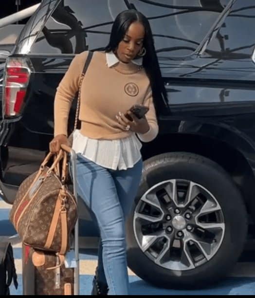 Shamea Morton’s Beige Long Sleeve Sweater - Product Image