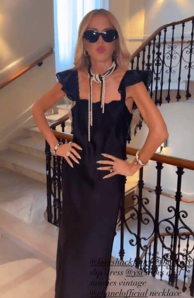 Rachel Zoe’s Black Lace Trim Slip Dress - Product Image