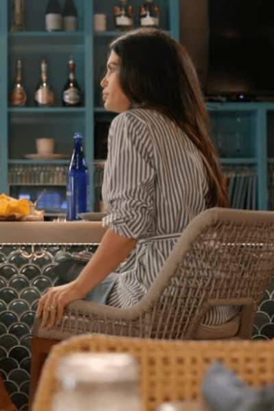 Jo-Ellen Tiberi’s White and Blue Striped Shirt Dress - Product Image