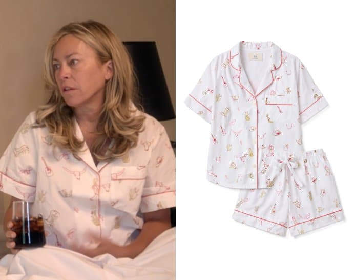 Real Housewives of Beverly Hills: Season 15 Episode 15 Sutton’s White/Pink Western Pajamas - Product Image