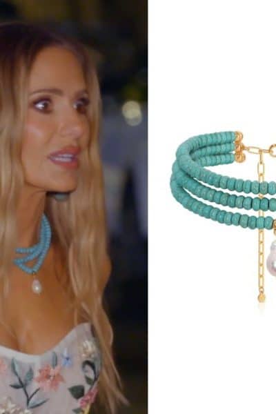 Real Housewives of Beverly Hills: Season 15 Episode 15 Dorit’s Teal Layered Beaded Pearl Necklace - Product Image