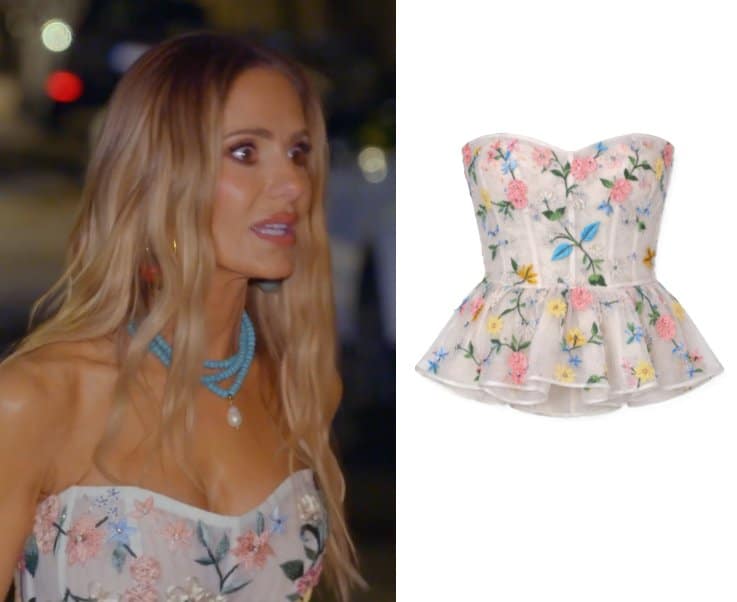Real Housewives of Beverly Hills: Season 15 Episode 15 Dorit’s Floral Corset Top - Product Image