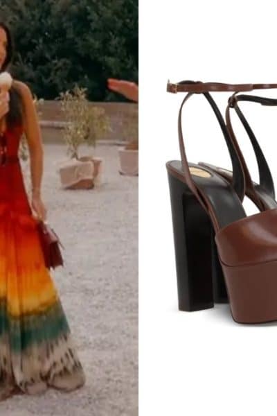 Real Housewives of Beverly Hills: Season 15 Episode 15 Kyle’s Leather Platform Sandals - Product Image