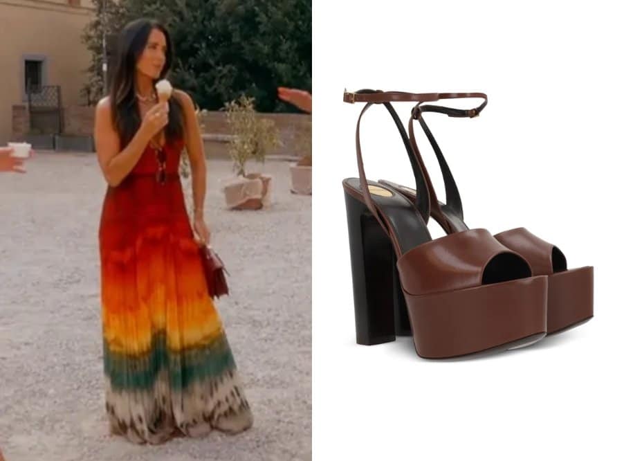Real Housewives of Beverly Hills: Season 15 Episode 15 Kyle’s Leather Platform Sandals - Product Image