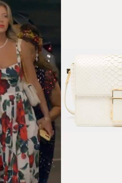 Real Housewives of Beverly Hills: Season 15 Episode 15 Amanda’s White Leather Shoulder Bag - Product Image