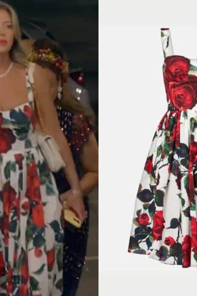 Real Housewives of Beverly Hills: Season 15 Episode 15 Amanda’s Rose Print Dress - Product Image