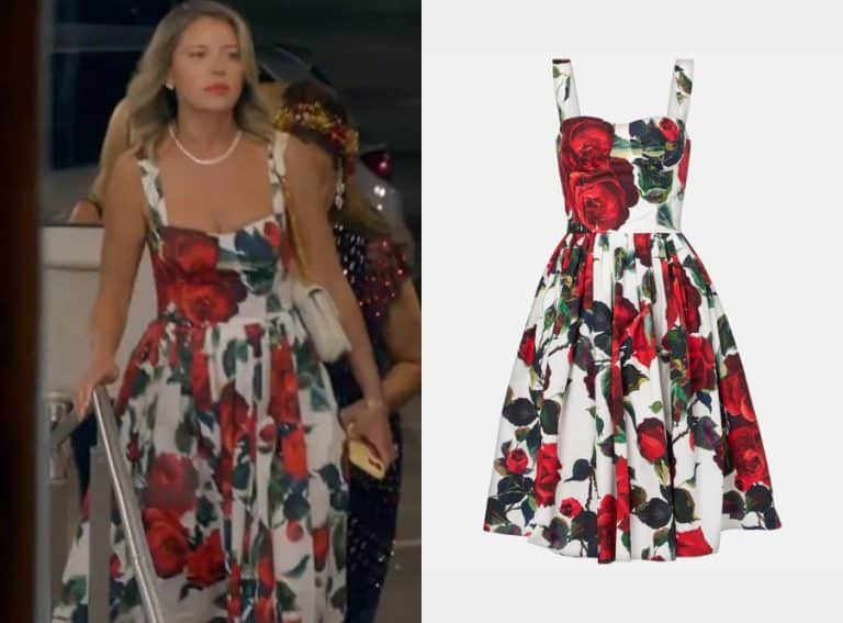 Real Housewives of Beverly Hills: Season 15 Episode 15 Amanda’s Rose Print Dress - Product Image