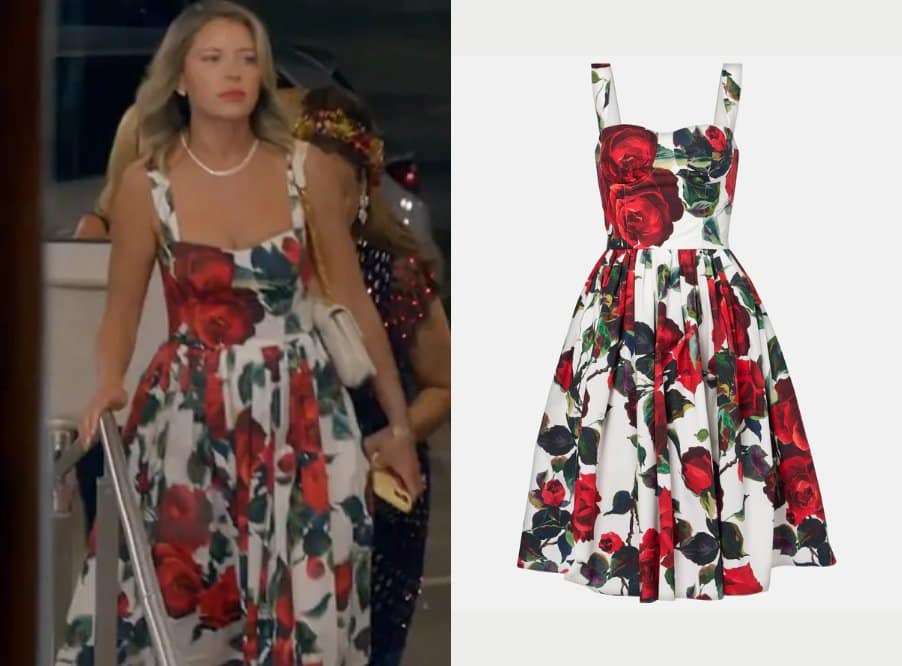 Real Housewives of Beverly Hills: Season 15 Episode 15 Amanda’s Rose Print Dress - Product Image