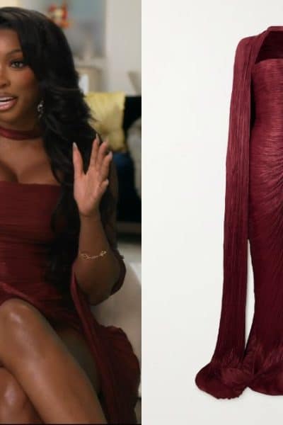 Real Housewives of Atlanta: Season 17 Confessional Porsha’s Silk-Satin Gown and Cape - Product Image