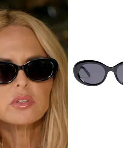 Real Housewives of Beverly Hills: Season 15 Episode 16 Rachel Zoe’s Black Oval Sunglasses - Product Image