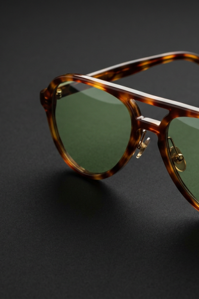 Tortoise shell aviator sunglasses with green tinted lenses, Kyle Richards' RHUGT Amazon pick