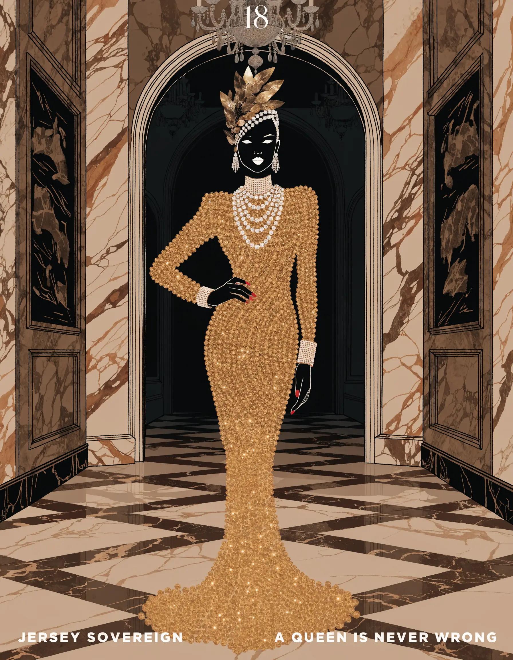 Illustrated Jersey Sovereign archetype portrait, ranked number 18