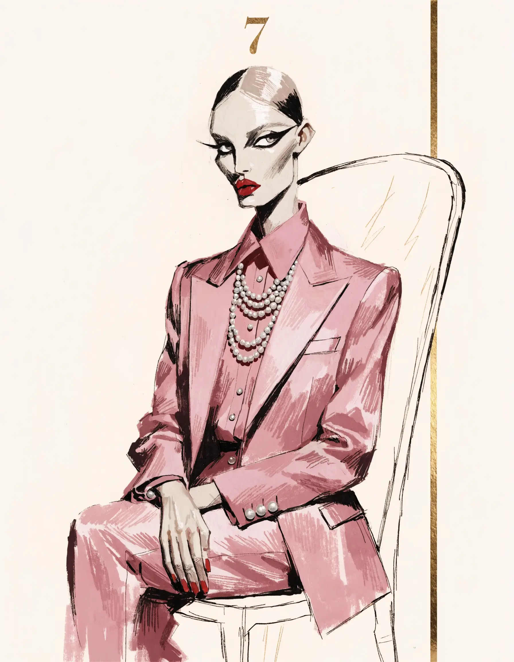 Illustrated Modern Matriarch archetype portrait, ranked number 7